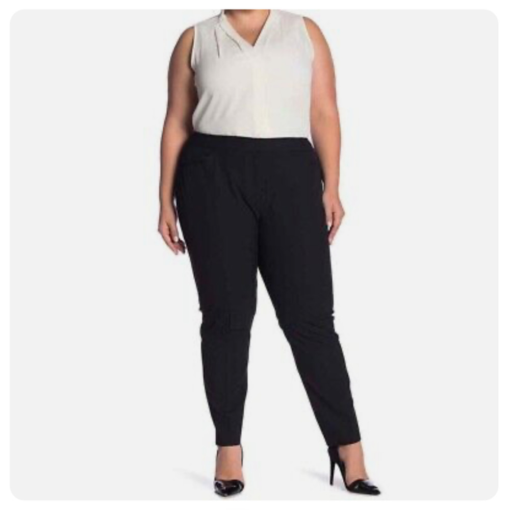 Halogen Taylor Fit Navy Blue  Slim Leg Business dressy Pants Plus Size 24 NWT